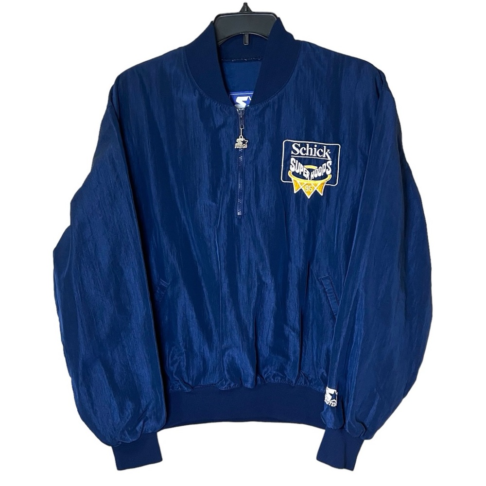 VTG 1995 SCHICK SUPER HOOPS Pull Over Windbreaker Starter Jacket